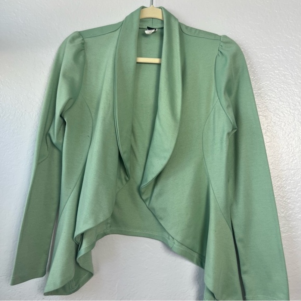 Women Sleeve Blazer Open Front Jacket Work Office Blazer